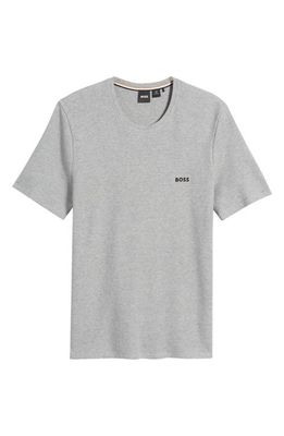 BOSS Waffle Knit Lounge T-Shirt in Medium Grey