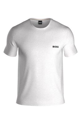 BOSS Waffle Knit Lounge T-Shirt in White