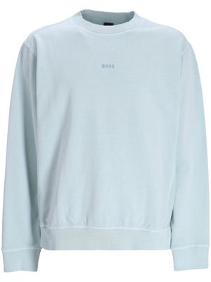 BOSS Wefade logo-print sweatshirt - Blue