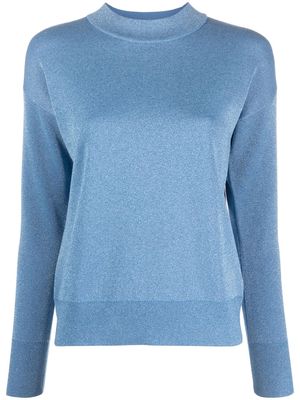 BOSS wool-blend knit jumper - Blue