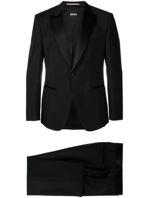 BOSS wool-mohair tuxedo suit - Black