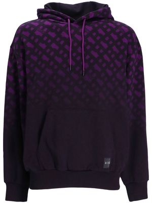 BOSS x Khaby monogram-pattern pullover hoodie - Black