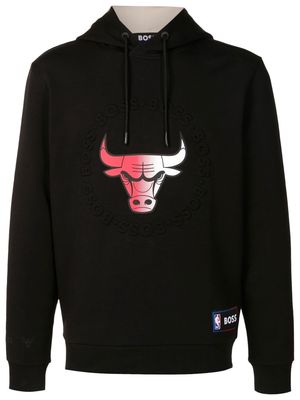 BOSS x NBA graphic-print pullover hoodie - Black