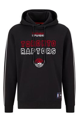 BOSS x NBA Wbounce Logo Hoodie in Black - Toronto Raptors