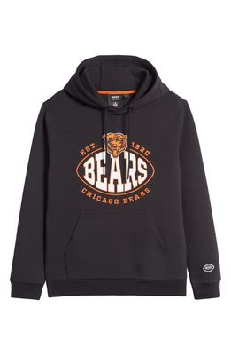 BOSS x NFL Bears Touchback Graphic Hoodie in Charcoal