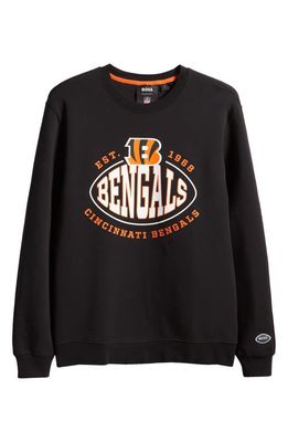 BOSS x NFL Crewneck Sweatshirt in Cincinnati Bengals Black