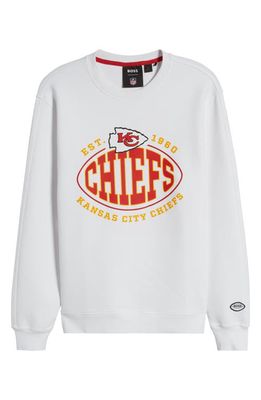 BOSS x NFL Crewneck Sweatshirt in Kansas City Chiefs White