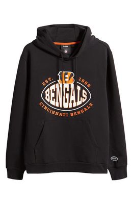 BOSS x NFL Touchback Graphic Hoodie in Cincinnati Bengals Black