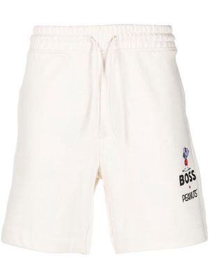 BOSS x Peanuts logo-print track shorts - Neutrals