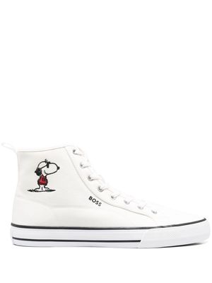 BOSS x Peanuts Snoopy high-top sneakers - White