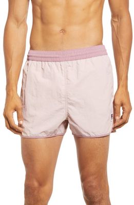 BOSS x Russel Athletic Jaco Solid Swim Trunks in Open Pink