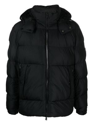 BOSS zip-up hooded padded jacket - Black