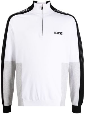 BOSS Zolkar colour-block sweatshirt - White