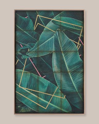 "Botanical Metallic 1" Digital Art Print on Canvas by Sarah Atkinson