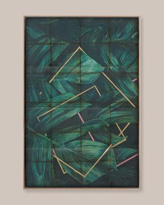 "Botanical Metallic 2" Digital Art Print on Canvas by Sarah Atkinson