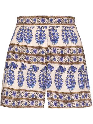 BOTEH Lazuli patchwork shorts - Neutrals