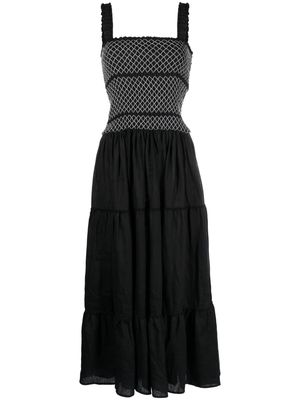 BOTEH shirred maxi dress - Black