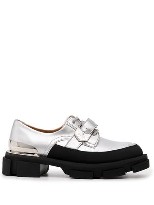 Both buckle-detail chunky loafers - Silver