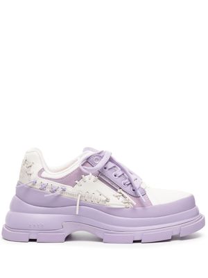 Both chunky low-top sneakers - Purple