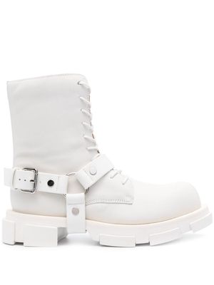 Both Gao leather boots - White