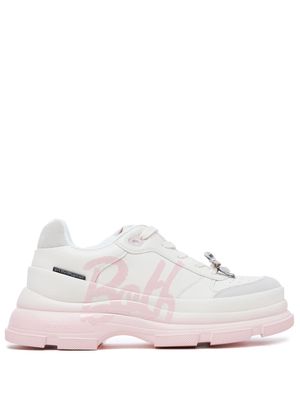 Both Gao logo-print platform sneakers - White