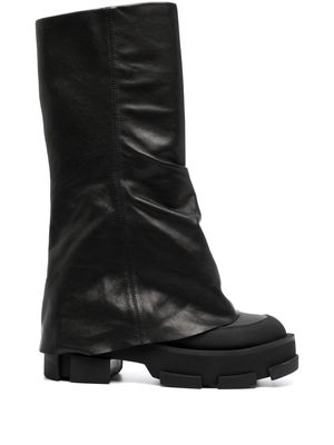 Both knee-length sheepskin boots - Black