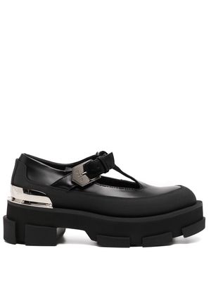 Both side buckle-fastening detail shoes - Black