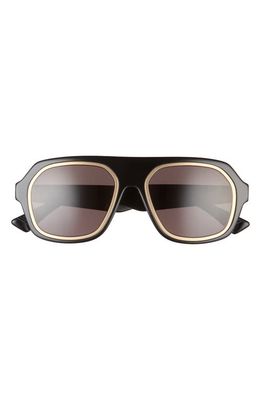 Bottega Veneta 53mm Aviator Sunglasses in Black