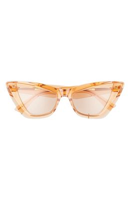 Bottega Veneta 53mm Cat Eye Sunglasses in Orange