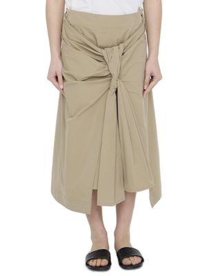 Bottega Veneta Asymmetric Hem Midi Skirt