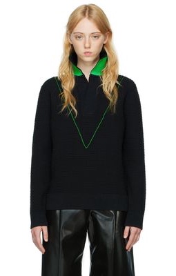 Bottega Veneta Black Nylon Sweater