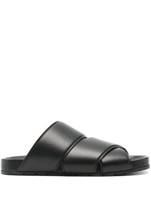 Bottega Veneta Bridge leather slides - Black