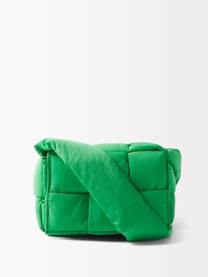 Bottega Veneta - Candy Cassette Intrecciato-nylon Cross-body Bag - Womens - Green