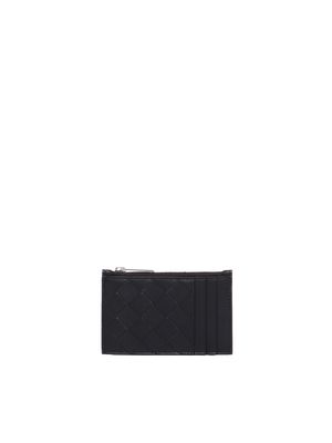 Bottega Veneta Card Holder With Intreccio Zip