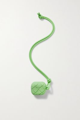 Bottega Veneta - Cassette Intrecciato Rubber Airpods Pro Case With Lanyard - Green