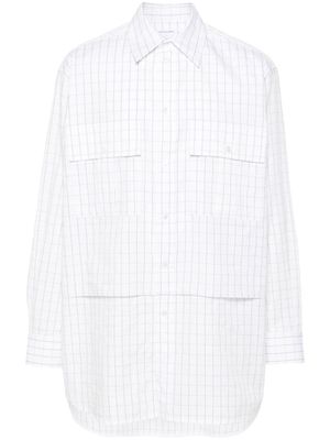 Bottega Veneta check-pattern layered shirt - White