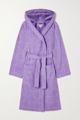 Bottega Veneta - Cotton-terry Robe - Purple