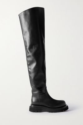 Bottega Veneta - Cuissard Leather Over-the-knee Boots - Black