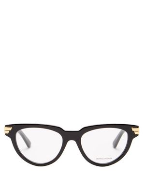 Bottega Veneta Eyewear - Cat-eye Acetate Glasses - Womens - Black