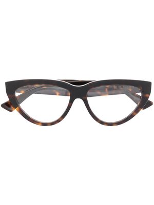 Bottega Veneta Eyewear cat-eye frame glasses - Brown