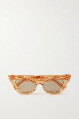 Bottega Veneta Eyewear - Cat-eye Recycled-acetate Sunglasses - Orange