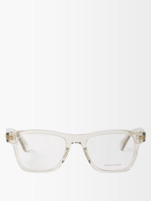 Bottega Veneta Eyewear - D-frame Acetate And Metal Glasses - Womens - Beige