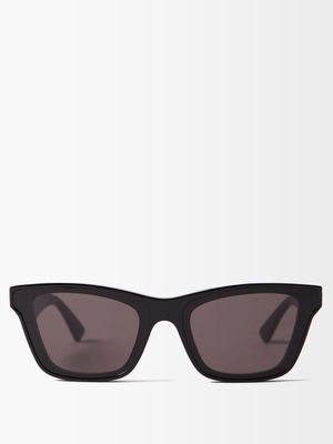 Bottega Veneta Eyewear - D-frame Acetate Sunglasses - Mens - Black Grey