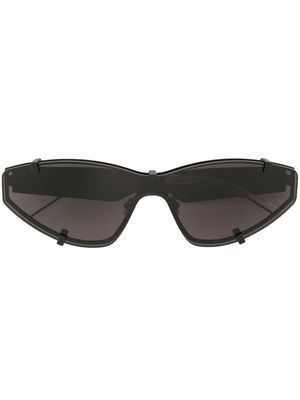 Bottega Veneta Eyewear Grip shield-frame tinted sunglasses - Black