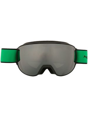 Bottega Veneta Eyewear logo-strap ski goggles - Black