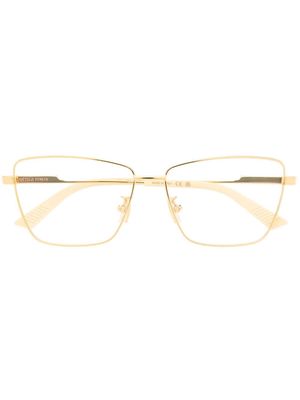 Bottega Veneta Eyewear metallic cat-eye frame glasses - Gold