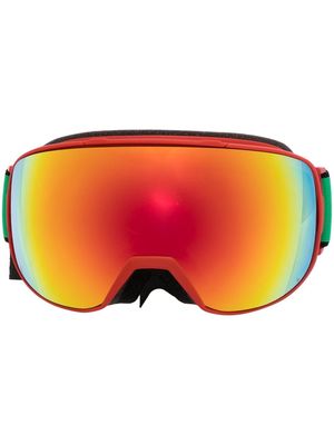 Bottega Veneta Eyewear mirror lenses ski goggles - Red