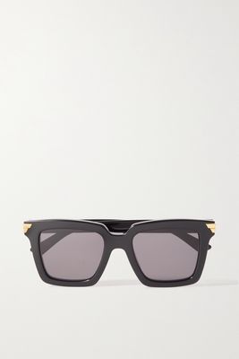 Bottega Veneta Eyewear - Oversized Square-frame Acetate Sunglasses - Black