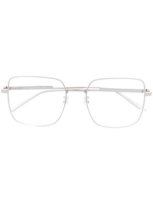 Bottega Veneta Eyewear oversized square-frame glasses - Silver