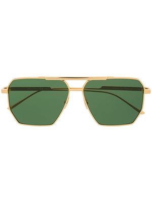 Bottega Veneta Eyewear oversized square-frame sunglasses - Gold